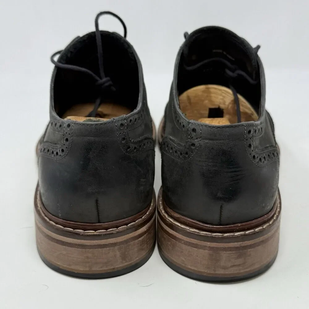 Cole Haan Colton Oxford Shoes Mens 11 Black Leather Wingtip Classic Dress Office
